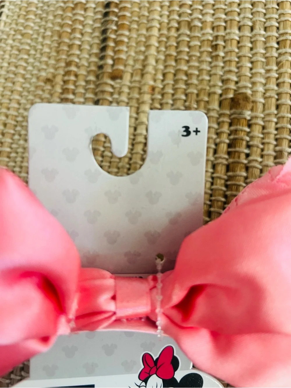 Disney Minnie Mouse Pink Rose Bow Headband